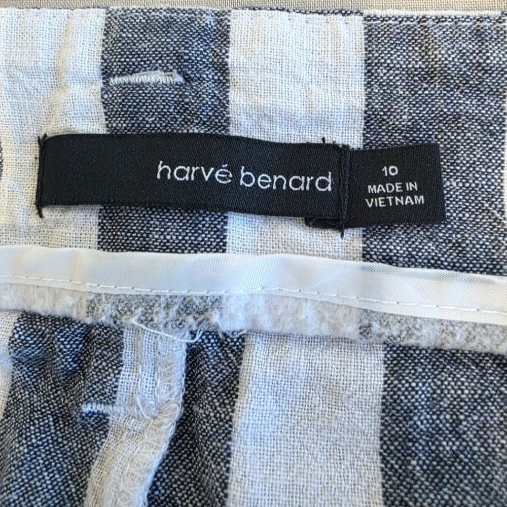 Harve Benard Navy and White Striped Pants - Picture 3 of 7